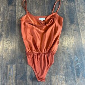 She + Sky Vibrant Orange Top